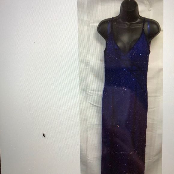 Scala 💯 Silk Beaded Size L Blue and Black beads - Picture 3 of 13